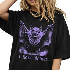 Bat Shirt, Grunge Y2k Unhinged Meme Tee, Gothic Humor Sarcasm