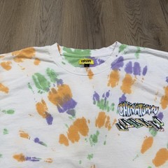 Chinatown Market Shirt Mens 2XL White Tie Dye Spiral Logo Back Hit Graphic Tee