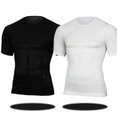 Men’s Fashion Compression T-Shirt Body Shaper Crew Neck Muscle Workout Tank Top