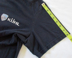 Kuhl T Shirt Men’s L Large Wildfibre Distressed Logo Split Hem Preppy Gorpcore