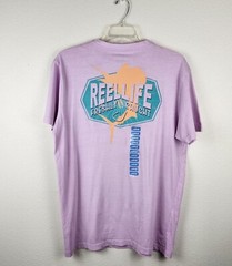 NWT Reel Life Ocean Wash T-Shirt Freshly Caught Mens Sz L Fishing Cotton Stretch