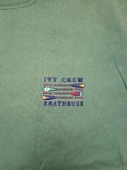 Vtg Ivy Crew Boathouse Tshirt Single Stitch Embroidered Logo Sz Large