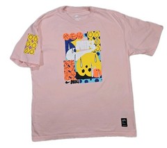 Mens Nike Max90 AIR Tee Artist David Bruce Cotton Graphic T Shirt Medium Pink