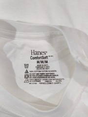 Hanes ComfortSoft White T-Shirts Lot Of 5 Medium 100% Cotton Crew Neck NWOT