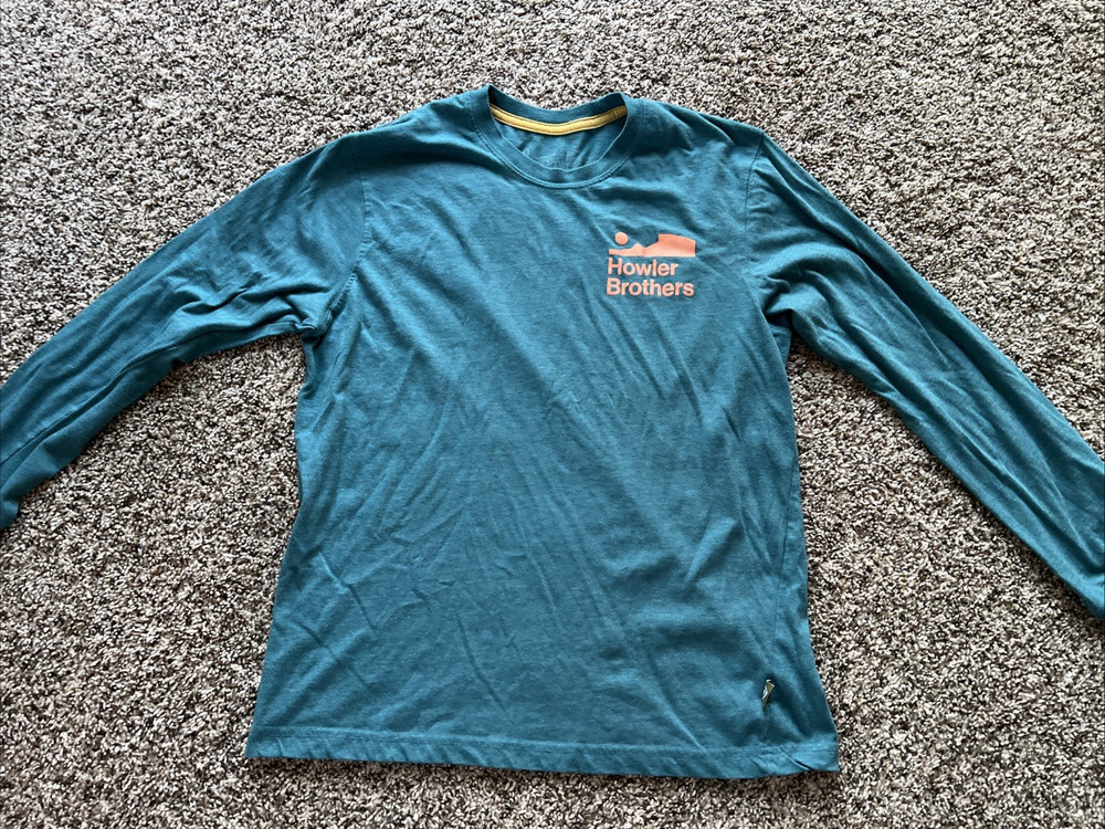 Howler Brothers Shirt Mens Medium Green Heed the Call Long Sleeve