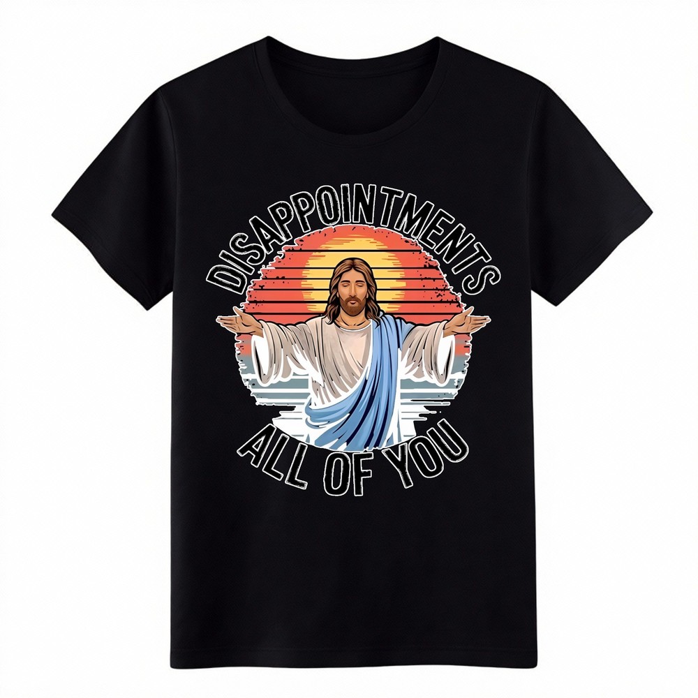 Retro Sunset Jesus Disappointments Funny Sarcastic Christian Unisex T-Shirt