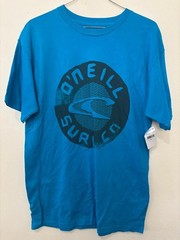 New O’neill Mitigate T-Shirt Tee SS Shirt Men Surf Skate Blue Cyan Pullover M