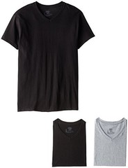 Hanes Men’s Colored V-Neck T-Shirt Irregular 2XL 6-Pack Assorted Colors