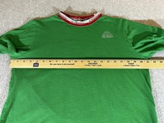 Kappa Shirt Men Large Green Ringer Short Sleeve Streetwear Sportswear Omini Logo