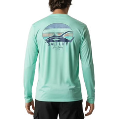 Salt Life Men’s Long Sleeve UV Tee Size M Light Blue NO TAGS