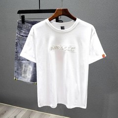 Men’s Panther Embroidery Short Sleeve T-Shirt Urban Streetwear Casual Tee