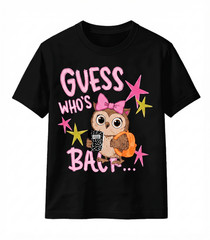 Back To School Owl T Shirt Guess Who’s Back Teacher Student Graphic Unisex Tee