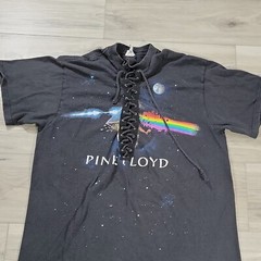 Pink Floyd Men’s T-Shirt Large Black Vintage Graphic Short Sleeve Drawstring
