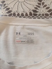 Under Armour HeatGear Utah Utes Football Graphic Tee White Mens L Loose Fit