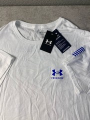 Under Armour Men’s 2XL White Freedom Graphic T-Shirt NWT Short Sleeve