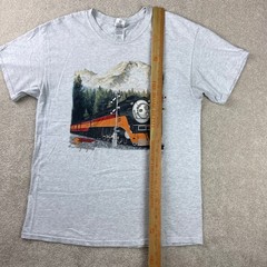 Southern Pacific 4449 Train Graphic Tee Daylight Sales T-Shirt Mens Large Gray