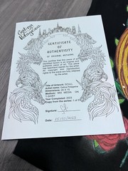 T-shirt with handmade art+Certificate of Authenticity. Choosing size and clothes