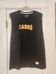 Mens Carre black and yellow muscle tee tank size large streetwear athleisure