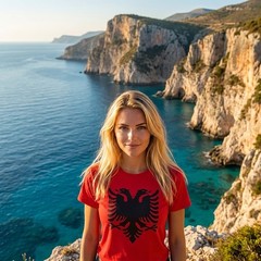 Albanian Eagle T-Shirt | Albania Flag Shirt | Flamingo Revolution Solidarity