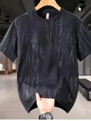 Men’s Loose Fit Short Sleeve T-Shirt Breathable Ice Silk Summer Casual Tee