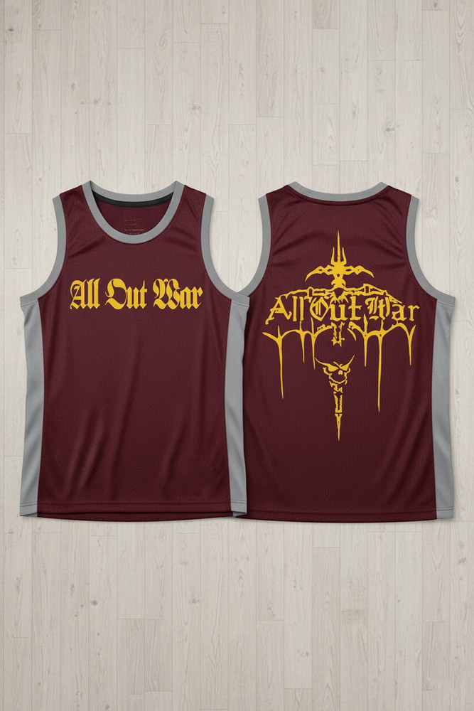 NEW 2 Sides All Out War Band Album Basketball Jersey All Size EN126