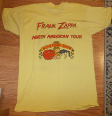 VTG 1981 Zappa “You Are What You Is” NA TOUR Shirt Yellow Made in USA 50/50 LRG