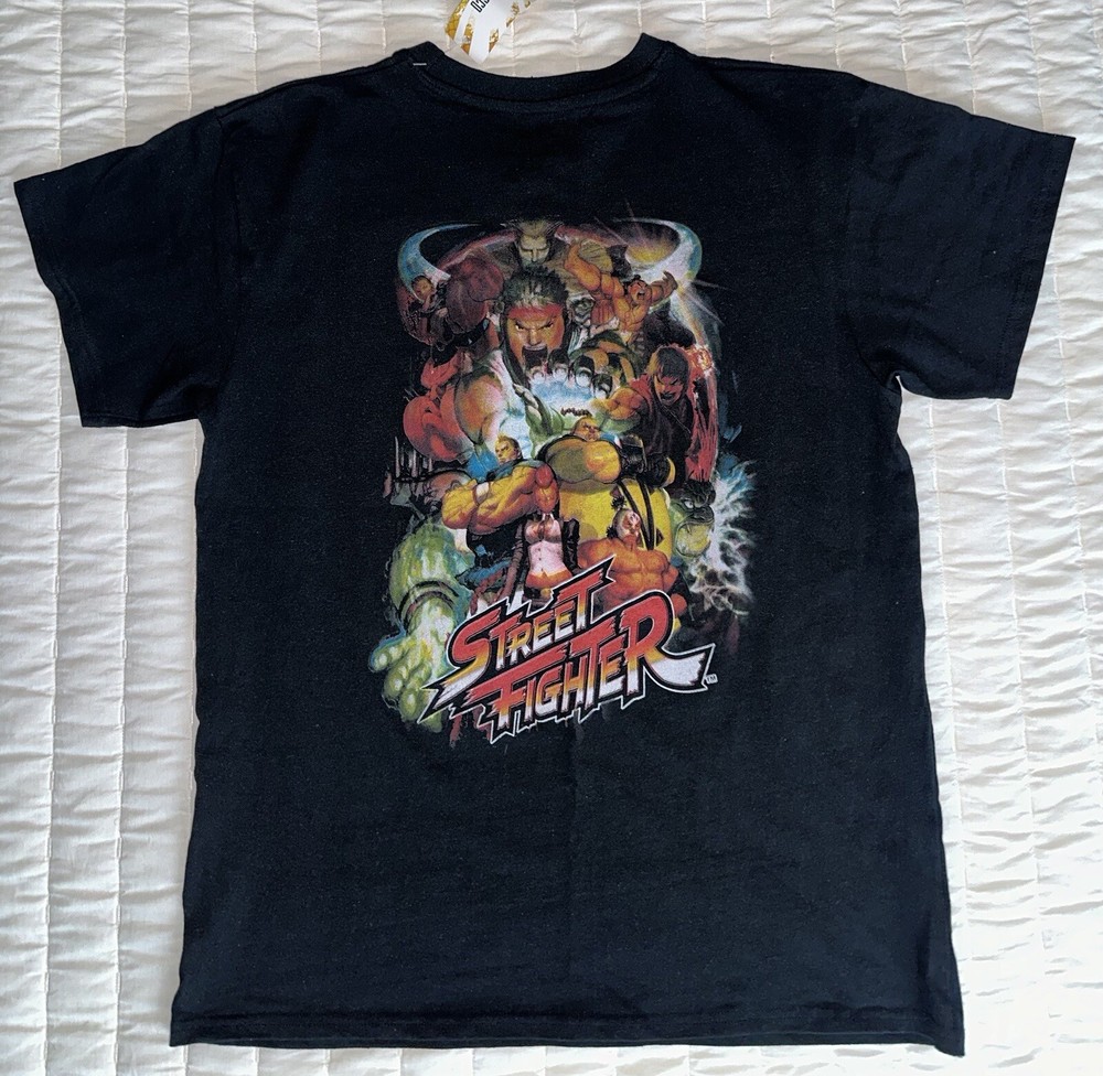 Street Fighter Video Game Graphic Black T Shirt/Size Large/Mens/Brand New