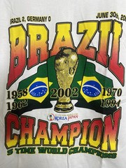 Vintage FIFA World Cup Mens Large Brazil Soccer 5 Time Champion T Shirt