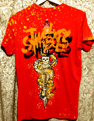 TWELVE SYMBOLS Men’s T-shirt Size M – Skull & Beads Two Side