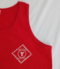 Vintage Anvil YMCA Aquatic Staff Tank Top 100% Cotton Made In USA Size XL