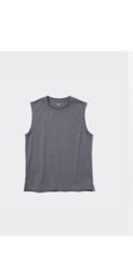 UNIQLO AIRism Cotton Sleeveless T-Shirt S-4XL Crew-Neck Tank Men 475363 NWT