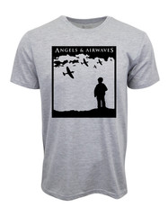 MENS ANGELS AND AIRWAVES GRAY T SHIRT