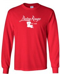 Baton Rouge Louisiana State T-Shirt Long Sleeve Graphic Tee Unisex Apparel