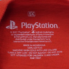 Playstation Shirt Mens 5X Red Weekend Plans PS4 Gamer Graphic Tee Oversize Sony
