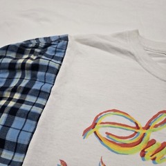 Mens MEDIUM Sublime Oversized Flannel T-Shirt Sun Graphic Tee 40oz Freedom Album