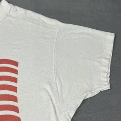 Vintage Support Our Troops Shirt Mens XL White American Flag Single Stitch 80s
