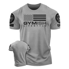 Summer fashion men’s muscle training letter print comfortable and breathable