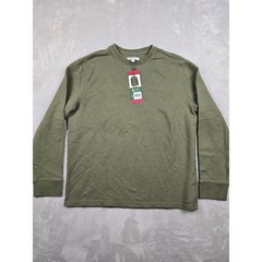 Orvis Midweight Shirt Mens Medium Green Crewneck Long Sleeve Pullover 1943123