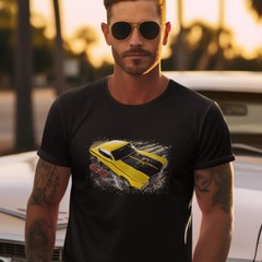 Classic Car Shirt featuring a Yellow 1970 Buick GSX, 70’s Muscle Car