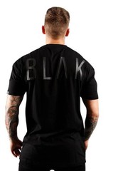BLAK Cotton T-Shirt: Large Logo, Trendy Oversized Fit, Black