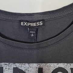 Express Wild Love Graphic Lace Up T-Shirt Size S Gray Grunge Y2K Goth Streetwear