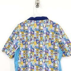 Disney Store Men Size Medium Shirt Button Down Top 50th Anniversary Blue Mickey