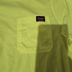 NEW Wrangler Workwear Men’s Hi-Vis Yellow Long Sleeve Pocket T-Shirt MEd 38-40