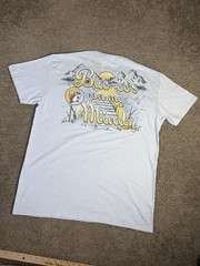 Buc-ee’s Shirt Mens XL Blue Short Sleeve Graphic Crew Neck Tagless Cotton