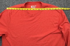 Carhartt Shirt Mens Medium Red Long Sleeve Logo Graphic Loose Fit K231 TK0231-M