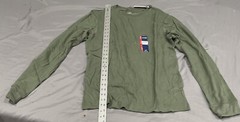 NWT George Mens Long Sleeve GE LS Crew Neck Tee Shirt Solid Green Size SMALL