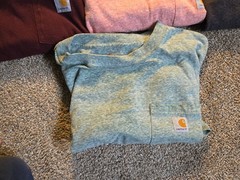 Carhartt T-Shirt Lot Of 7 Original Fit & loose Fit Size XL TALL W/Pockets