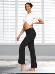 SEVEGO Tall Women’s Bootcut Dress Pants 35″ Inseam, High Waist Stretch Work P…