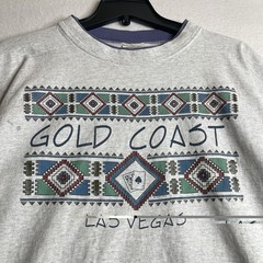 Vintage 90’s Gold Coast Las Vegas Native American Heather Gray Shirt Size XL VTG