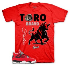 RED T-Shirt To Match Jordan 4 Toro Bravo Sneakers – Fearless Tees
